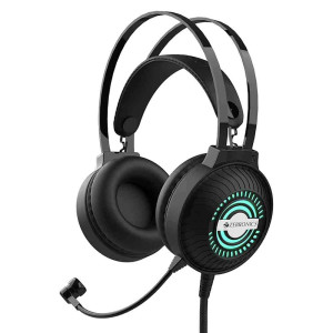 ZEBRONICS Zeb-8 BIT Premium Gaming Headphones with 50mm Drivers, Gaming Grade inbuilt mic, Radiating RGB Effect, Dual 3.5mm Jack, 2.3m Durable Sleeved Cable, Suspended Headband and Volume Control